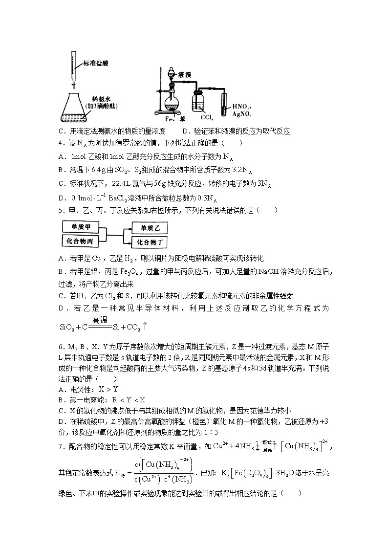 2022湖南省湘东九校高二下学期期末联考化学试卷含答案第2页