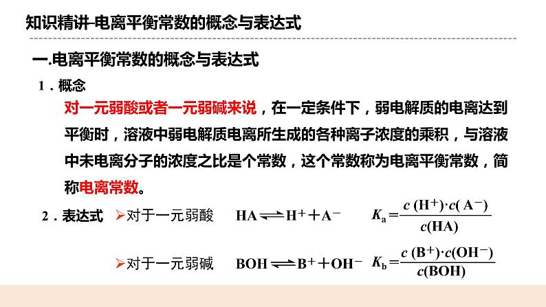 人教版化学选修一3.1.3《电离平衡常数》课件+教学设计04