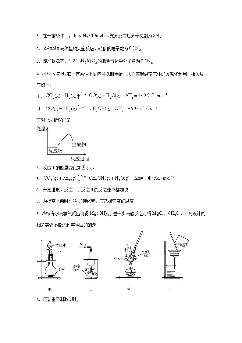 2021-2022学年河南省焦作市普通高中高二下学期期中考试化学试题含答案02