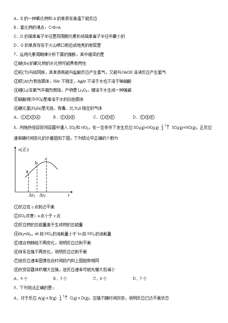山东省德州市德州跃华学校2021-2022学年高一年级下学期精英班期末化学试题（含答案）03