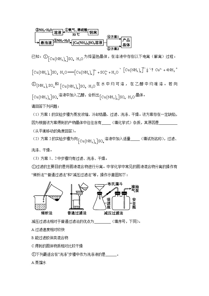 【通用版】2023届高考化学一轮复习化学实验专练（7）以流程为载体的实验第2页