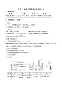 【最新】初升高高中化学衔接教材讲义专题11 海水中的重要金属元素—钠（讲解）