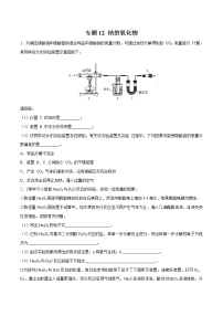 【最新】初升高高中化学衔接教材讲义专题12 钠的氧化物（练习）