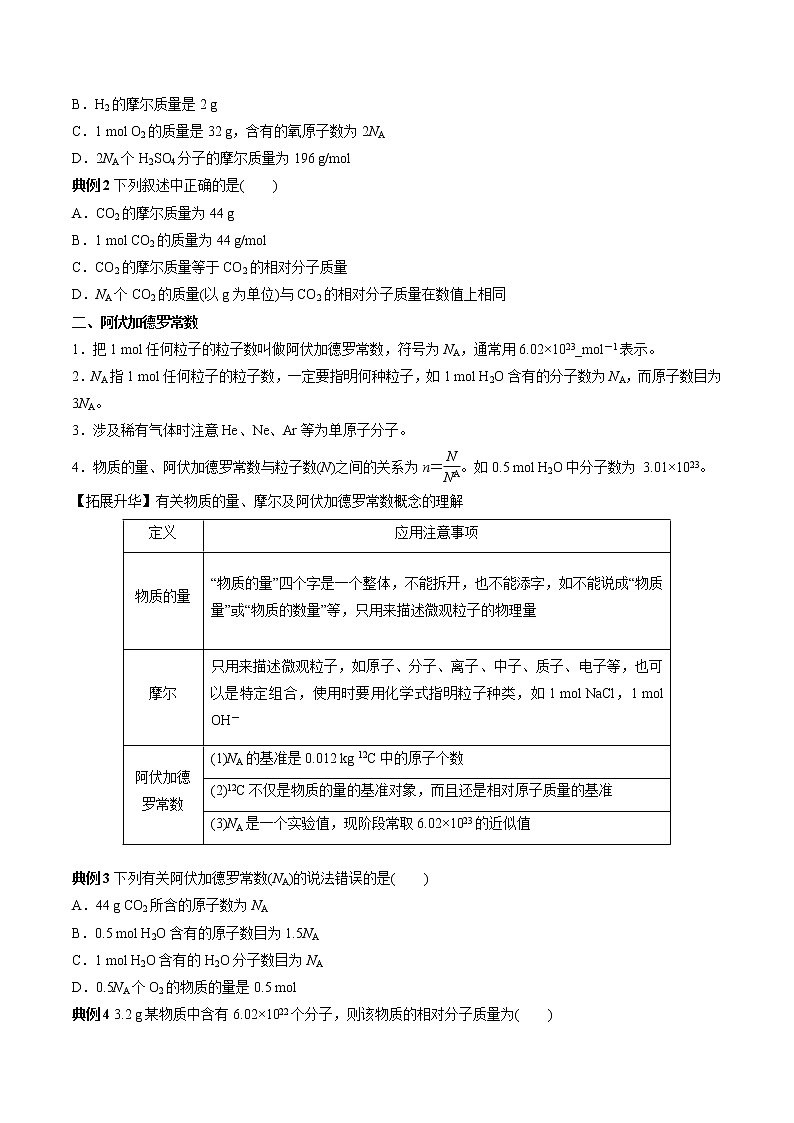 【最新】初升高高中化学衔接教材讲义专题15 物质的量（讲解）02
