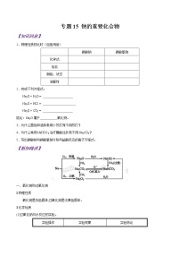 【最新版】初中升高高中化学衔接课程讲义专题15 钠的重要化合物