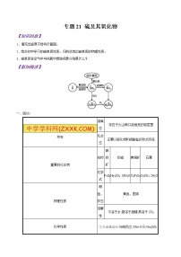 【最新版】初中升高高中化学衔接课程讲义专题21 硫及其氧化物