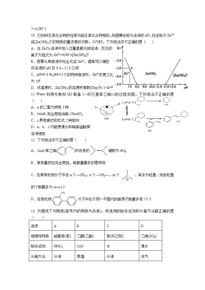 2021-2022学年江西省丰城市第九中学高二上学期期末考试化学试题含答案03