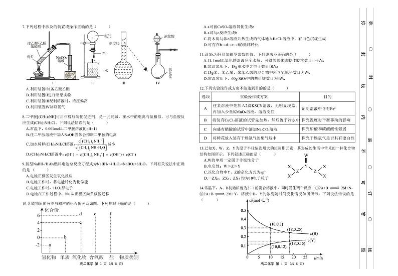 高二联考—化学试卷第2页