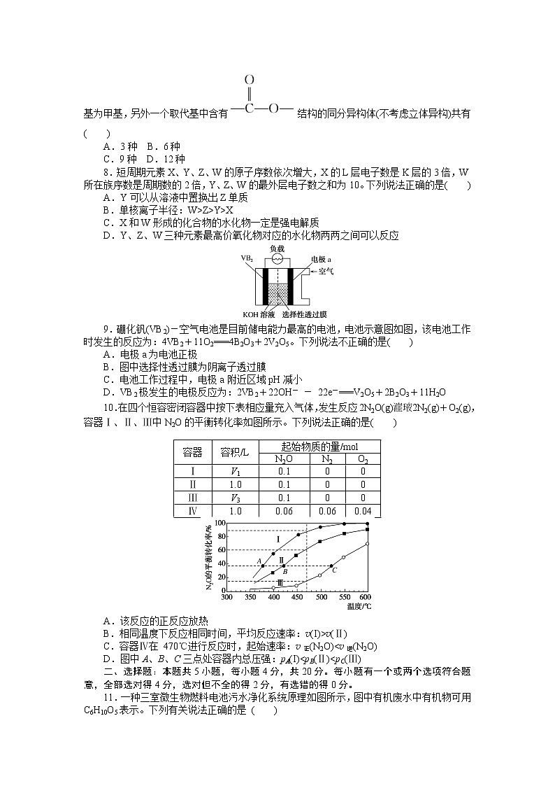 2023届新高考专用化学二轮复习热考题型--考前冲刺练考前冲刺练(一)02