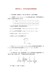 新教材高考化学一轮复习课时作业22化学反应速率及影响因素含答案