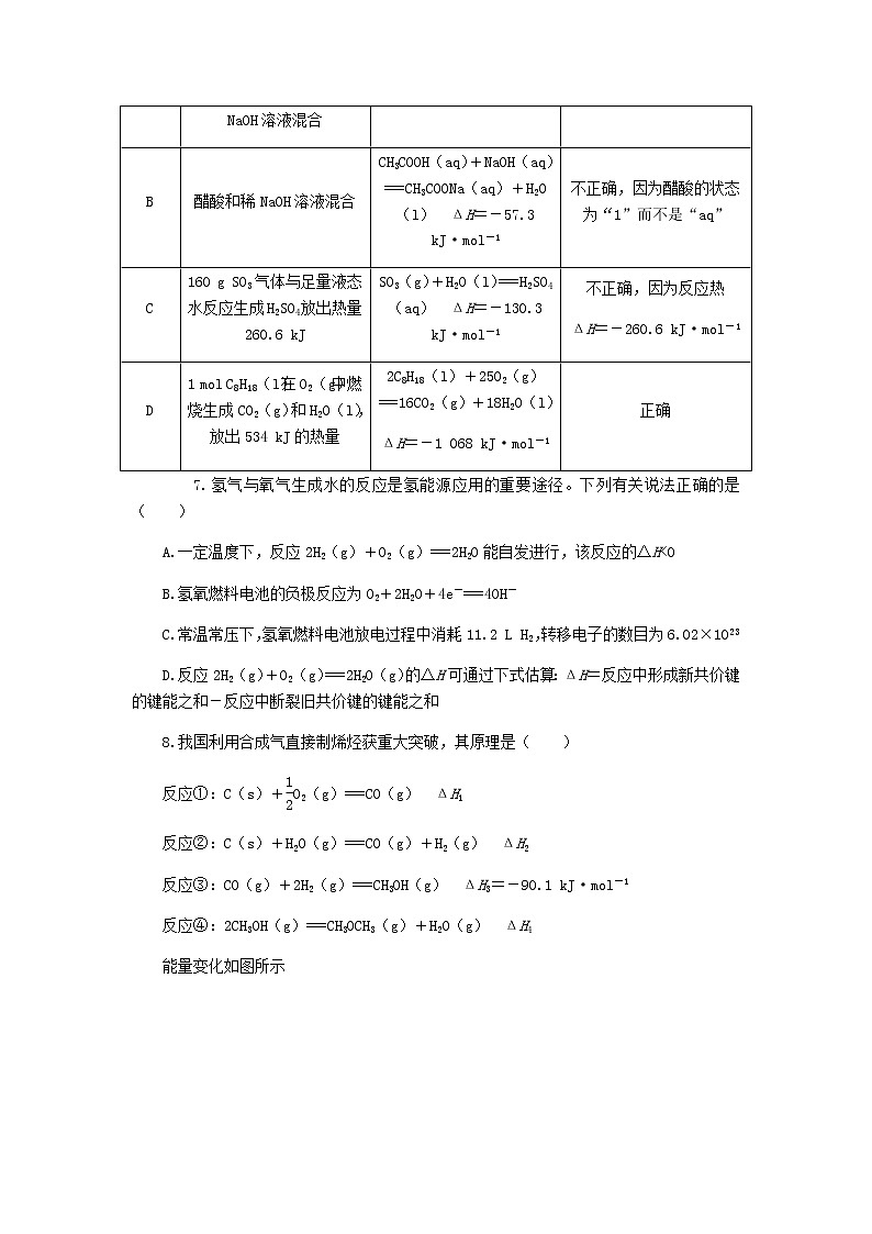 统考版高考化学复习高频考点分层集训第七单元化学反应与能量检测7化学反应与能量含答案第3页