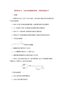 统考版高考化学一轮复习课时作业40生命中的基础有机物合成有机高分子含答案