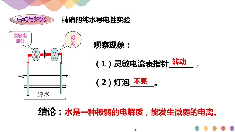 3.2.1 水的电离 溶液的酸碱性与pH（课件）-2020-2021学年上学期高二化学同步精品课堂(新教材人教版选择性必修1)第3页