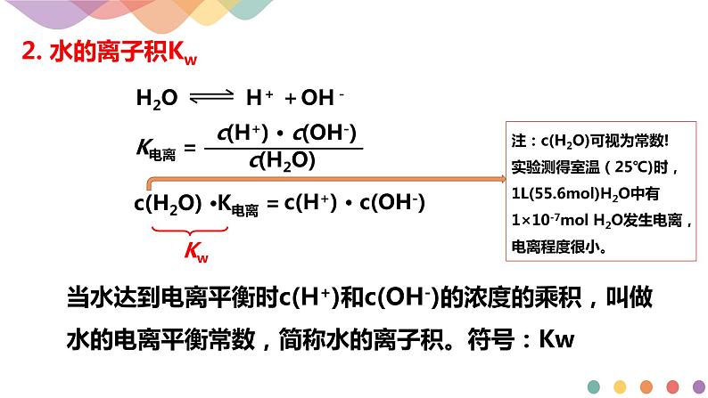 3.2.1 水的电离 溶液的酸碱性与pH（课件）-2020-2021学年上学期高二化学同步精品课堂(新教材人教版选择性必修1)第5页