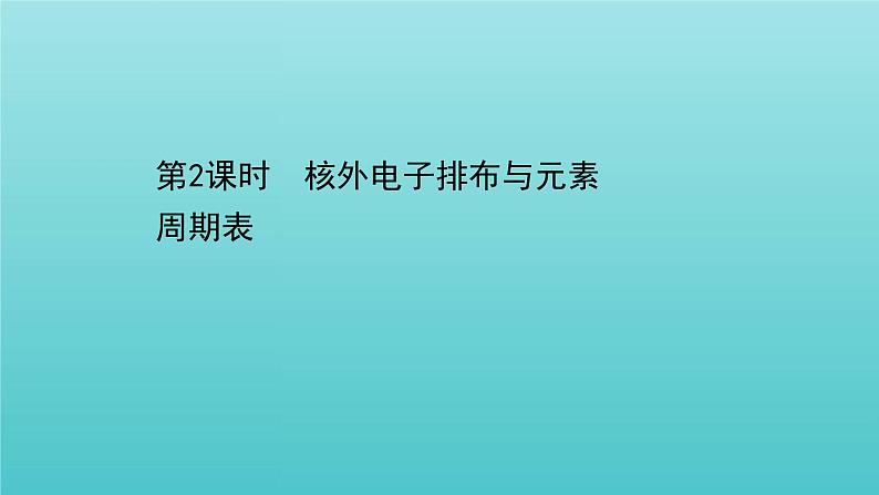 鲁科版高中化学选择性必修2第1章原子结构与元素性质2.2核外电子排布与元素周期表课件第1页