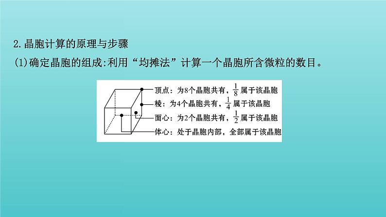 鲁科版高中化学选择性必修2第3章不同聚集状态的物质与性质晶体的计算专题提升课课件03