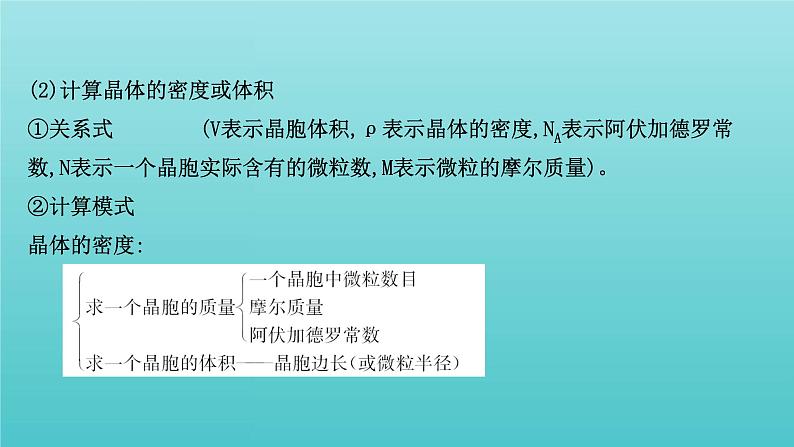 鲁科版高中化学选择性必修2第3章不同聚集状态的物质与性质晶体的计算专题提升课课件05