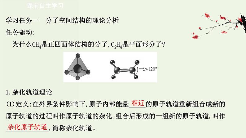 鲁科版高中化学选择性必修2第2章微粒间相互作用与物质性质第2节第1课时分子空间结构的理论分析PPT课件第3页