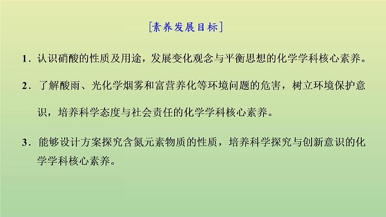 鲁科版高中化学必修第一册第3章物质的性质与转化第3节第3课时硝酸的性质人类活动对氮循环和环境的影响课件第2页