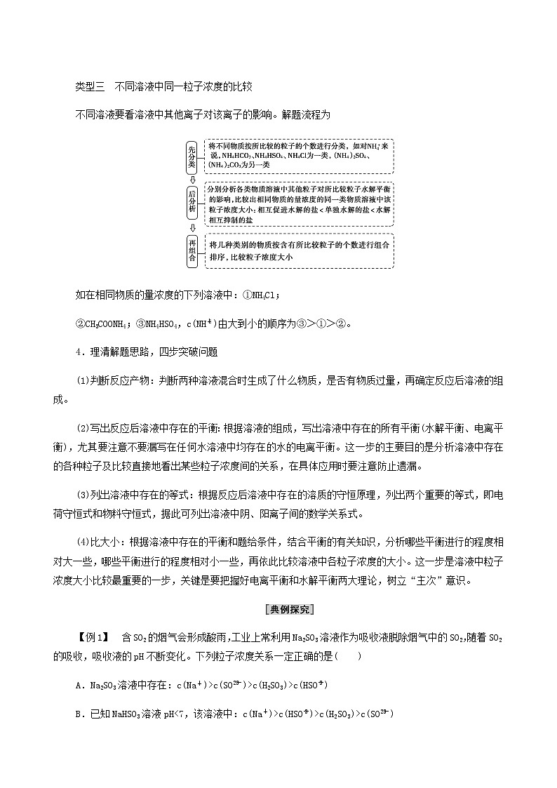 人教版高中化学选择性必修1第3章水溶液中的离子反应与平衡第3节能力课时5水溶液中离子浓度的关系学案第3页