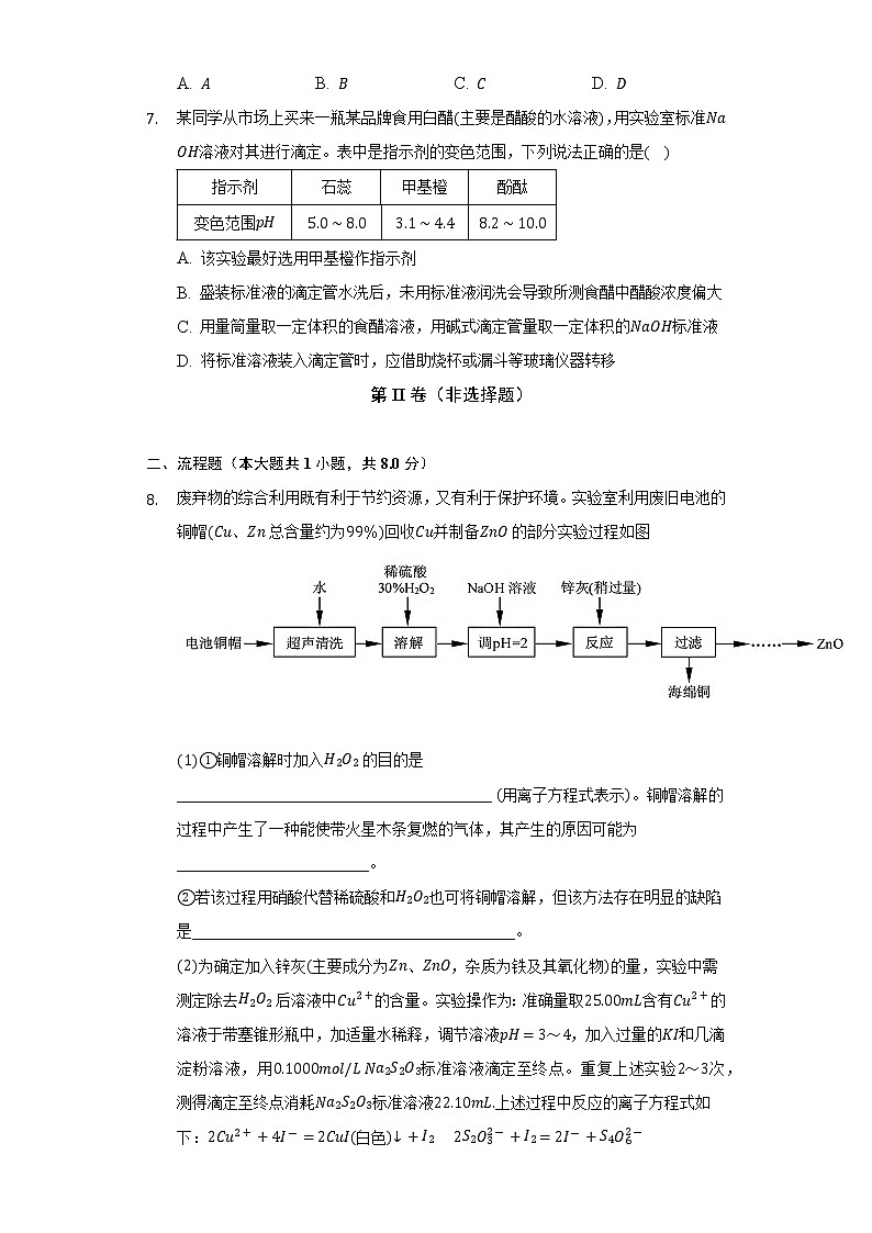 3.5实验活动2 强酸与弱碱的中和滴定  人教版（2019）高中化学选择性必修一同步练习（含答案解析）第3页