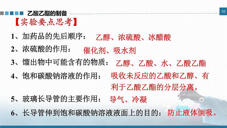 高中 高二 化学选择性必修3 实验活动1 乙酸乙酯的制备与性质 教学课件06