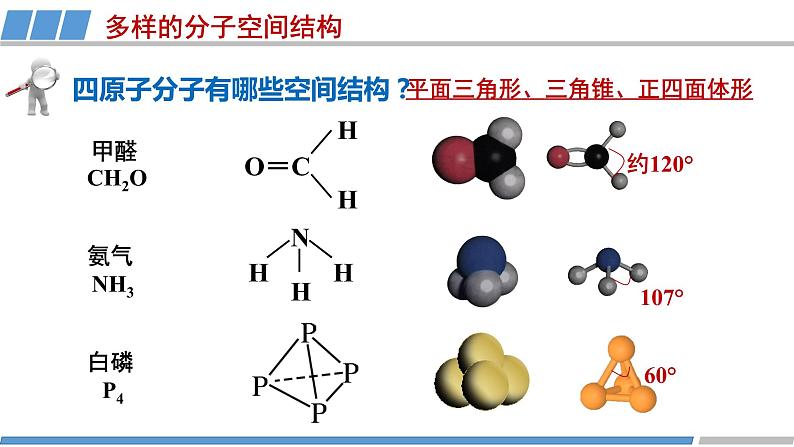 高中 高二 化学选择性必修2 第二章 第二节 第2课时 多样的分子空间结构 教学课件第7页