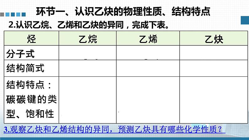 高中 高二 化学选择性必修3 第二章 第二节 第2课时 炔烃 教学课件第4页