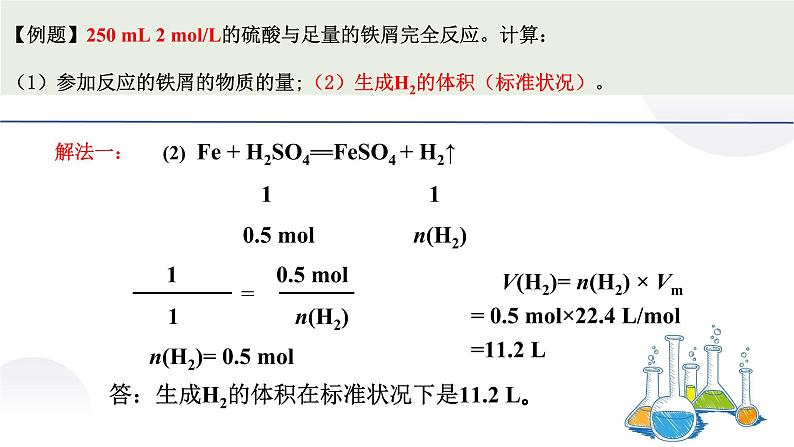 高中化学 必修第一册 《物质的量在化学方程式计算中的应用》 课件第6页