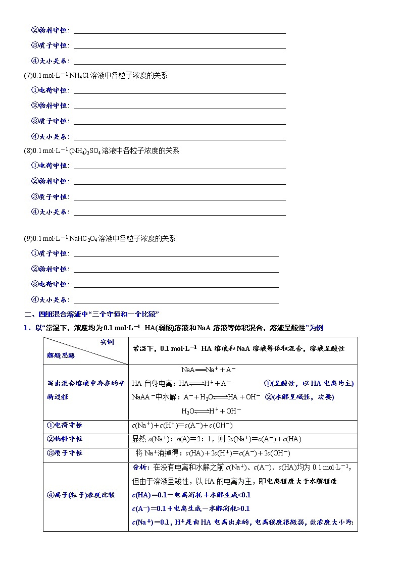 专题4.7 电解质溶液中离(粒)子浓度大小比较-备战2023年高考化学新编大一轮复习讲义（解析版）第3页