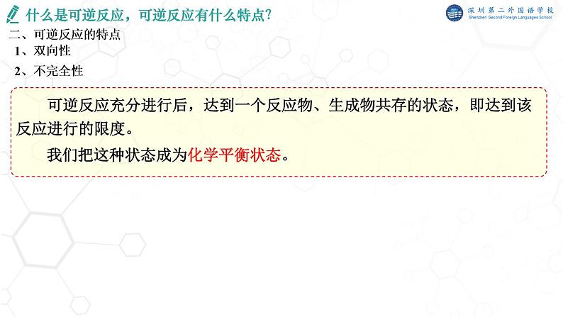 高中化学 必修第二册 《化学反应的限度》 课件07