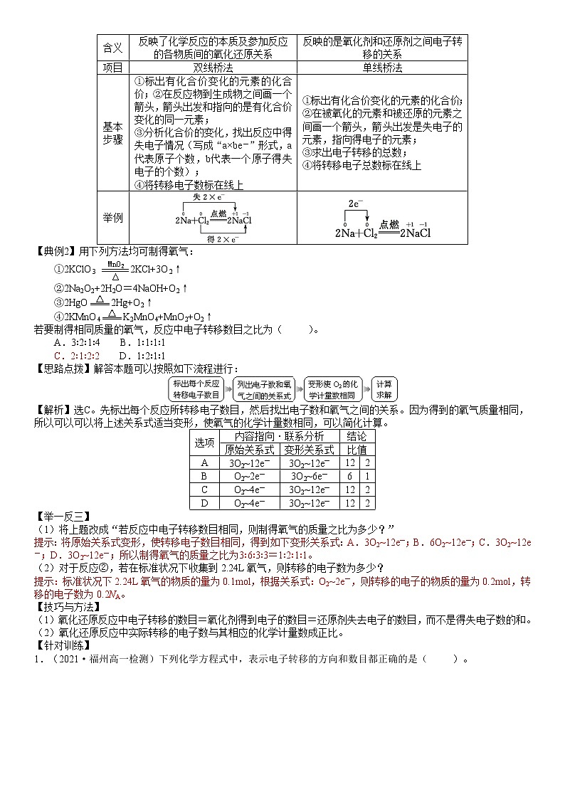 2.3.1  认识氧化还原反应 -2021-2022学年高一化学精讲精练（新鲁科版必修第一册）（解析版）第3页