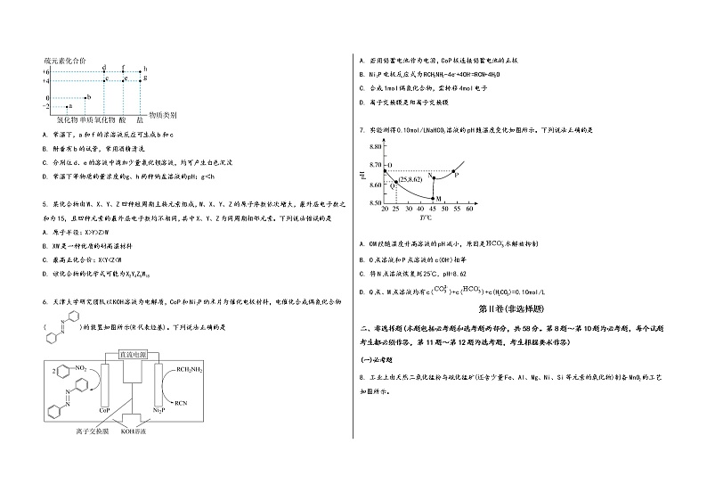 山西省高平市2023届高三（上）摸底检测化学试题(word版，含答案)第2页