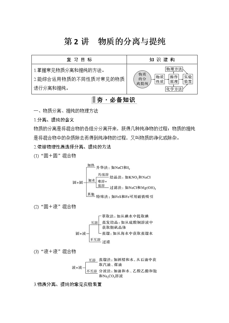 2023版 创新设计 高考总复习 化学 鲁科版第10章　化学实验基础和综合实验题探究01