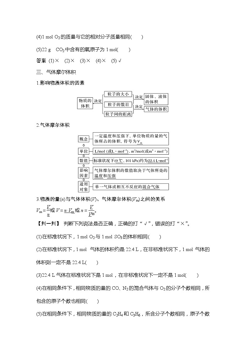 2023版 创新设计 高考总复习 化学 人教版【最新版】第1讲　物质的量　气体摩尔体积第3页