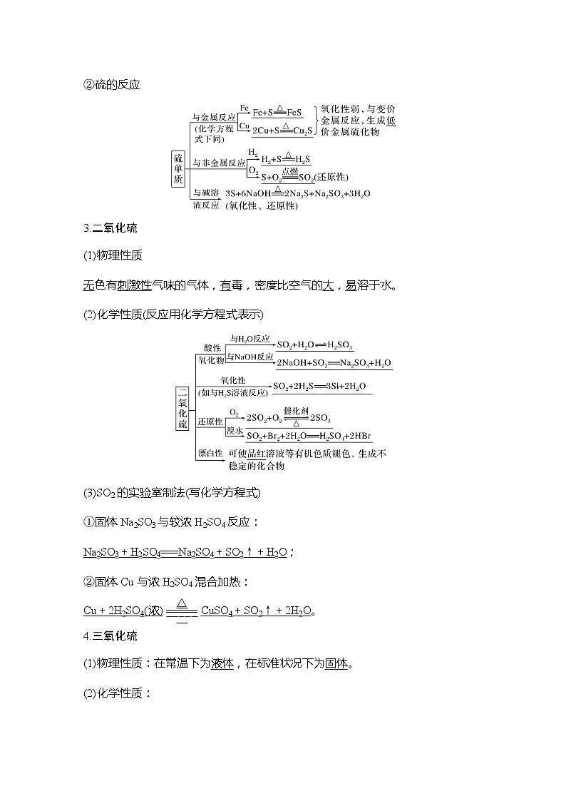 2023版 创新设计 高考总复习 化学 人教版【最新版】第3讲　硫及其化合物第2页