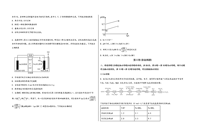 陕西省彬县2023届高三（上）摸底检测化学试题(word版，含答案)02