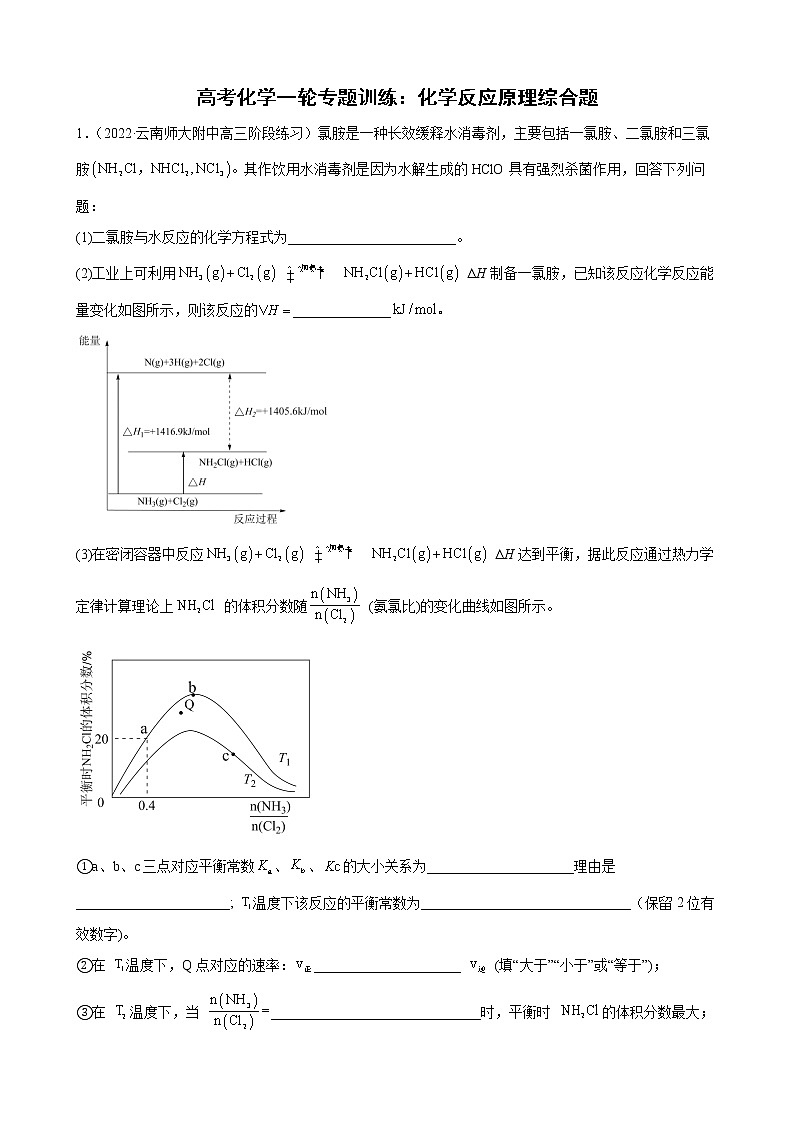 高三化学高考备考一轮复习：化学反应原理综合专题训练01