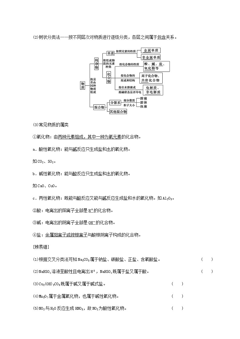 人教版高考化学一轮复习专题1化学家眼中的物质世界第1单元物质的组成分类和性质传统化学文化学案03