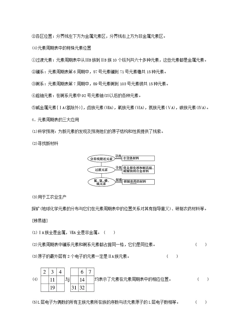 人教版高考化学一轮复习专题5物质结构与性质第2单元元素周期表和元素周期律学案03