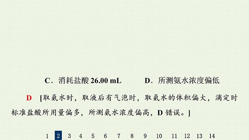 人教版高考化学一轮复习限时集训26溶液的酸碱性课件第6页