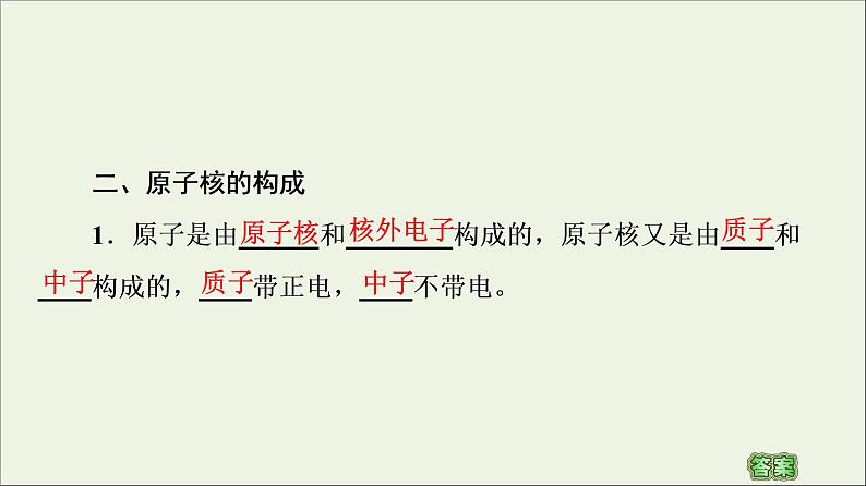 苏教版高中化学必修第一册专题2研究物质的基本方法第3单元第1课时人类认识原子结构的历程原子核的构成课件第6页