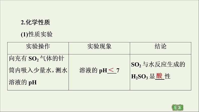 苏教版高中化学必修第一册专题4硫与环境保护第1单元第1课时二氧化硫的性质和应用课件第7页