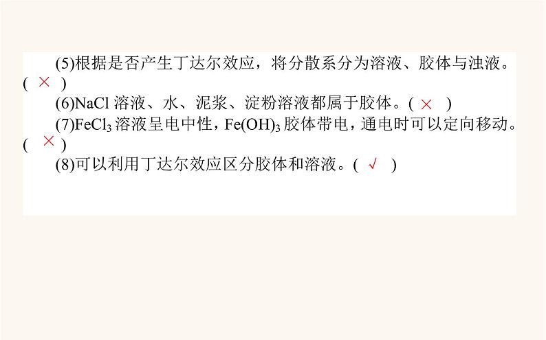 苏教版高中化学必修第一册专题1物质的分类及计量3.1分散系及其分类课件第7页