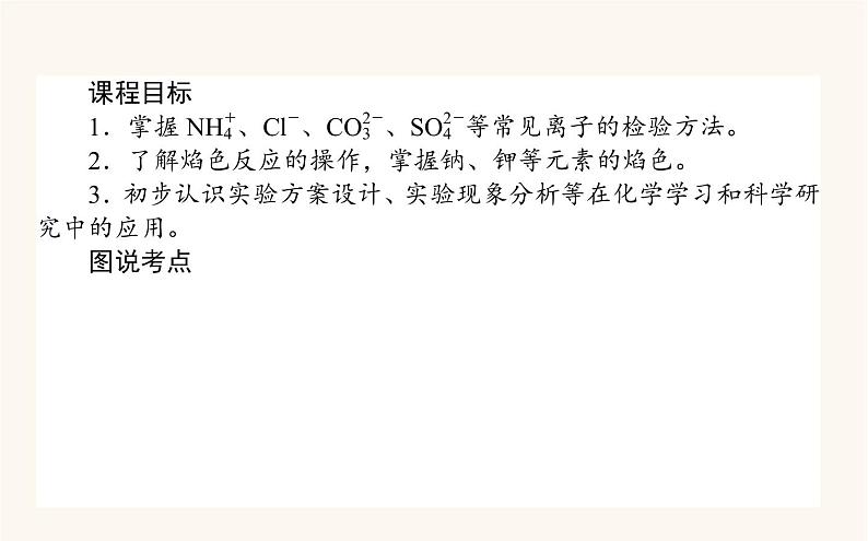 苏教版高中化学必修第一册专题2研究物质的基本方法1.3物质的检验课件第2页