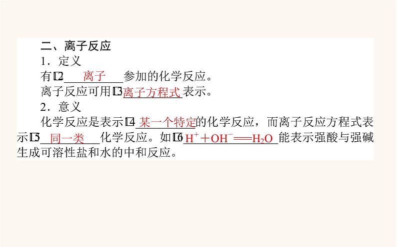 苏教版高中化学必修第一册专题3从海水中获得的化学物质2.3离子反应课件05