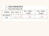 苏教版高中化学必修第一册专题4硫与环境保护2.1含硫物质之间的转化课件