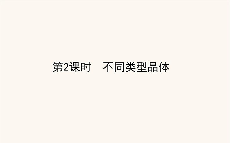 苏教版高中化学必修第一册专题5微观结构与物质的多样性3.2不同类型晶体课件第1页