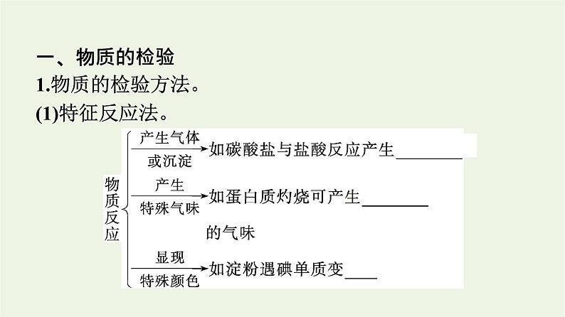 苏教版高中化学必修第一册专题2-研究物质的基本方法第1单元第2课时常见物质的检验及性质和变化探究课件第4页