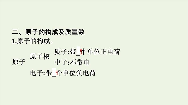 苏教版高中化学必修第一册专题2-研究物质的基本方法第3单元第1课时人类认识原子结构的历程原子核的构成课件第5页